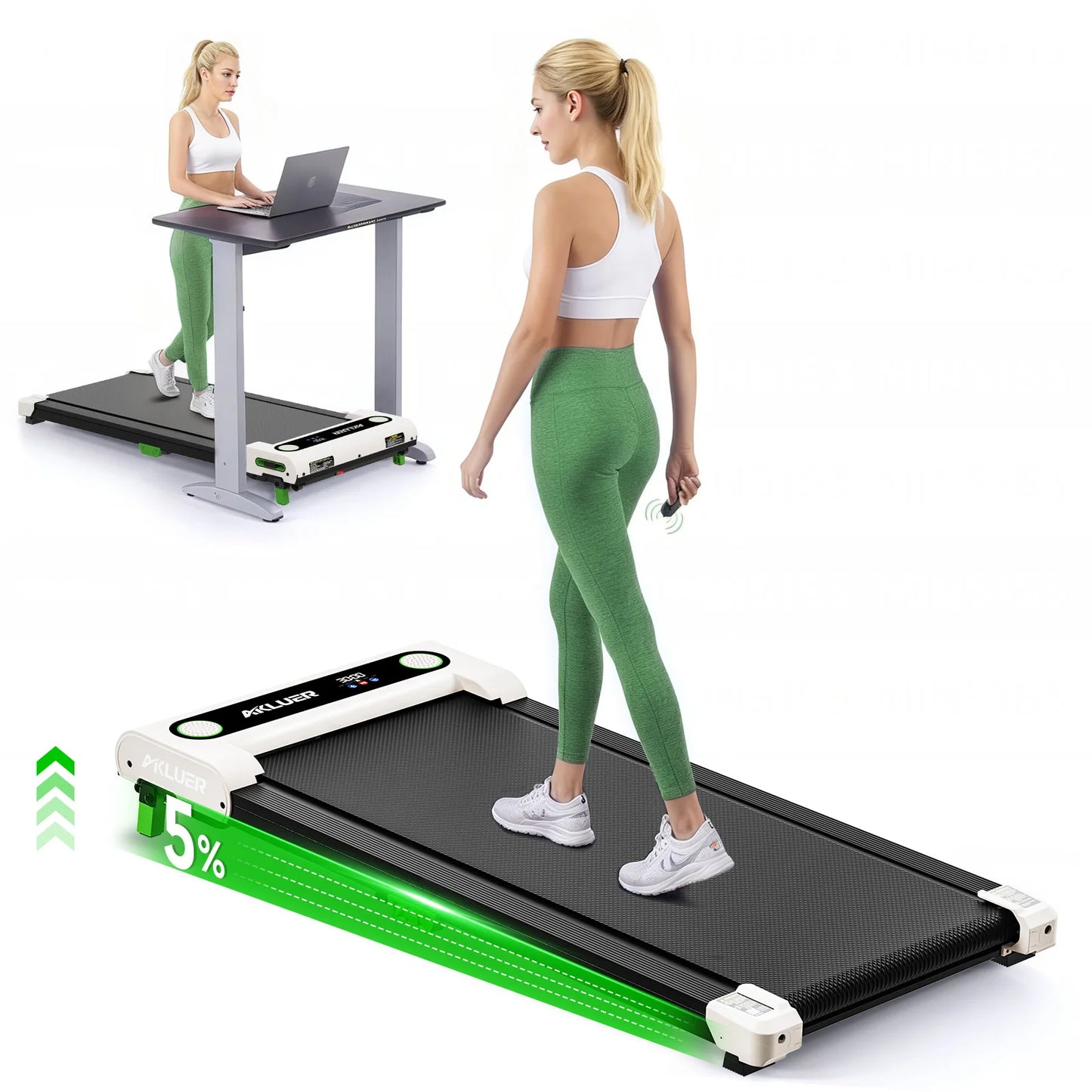 AKELU 4-in-1 Home/Office 2.5 HP Walking Treadmill,Walking Pad with Incline Under Desk Treadmill,with Remote Control  LED Display