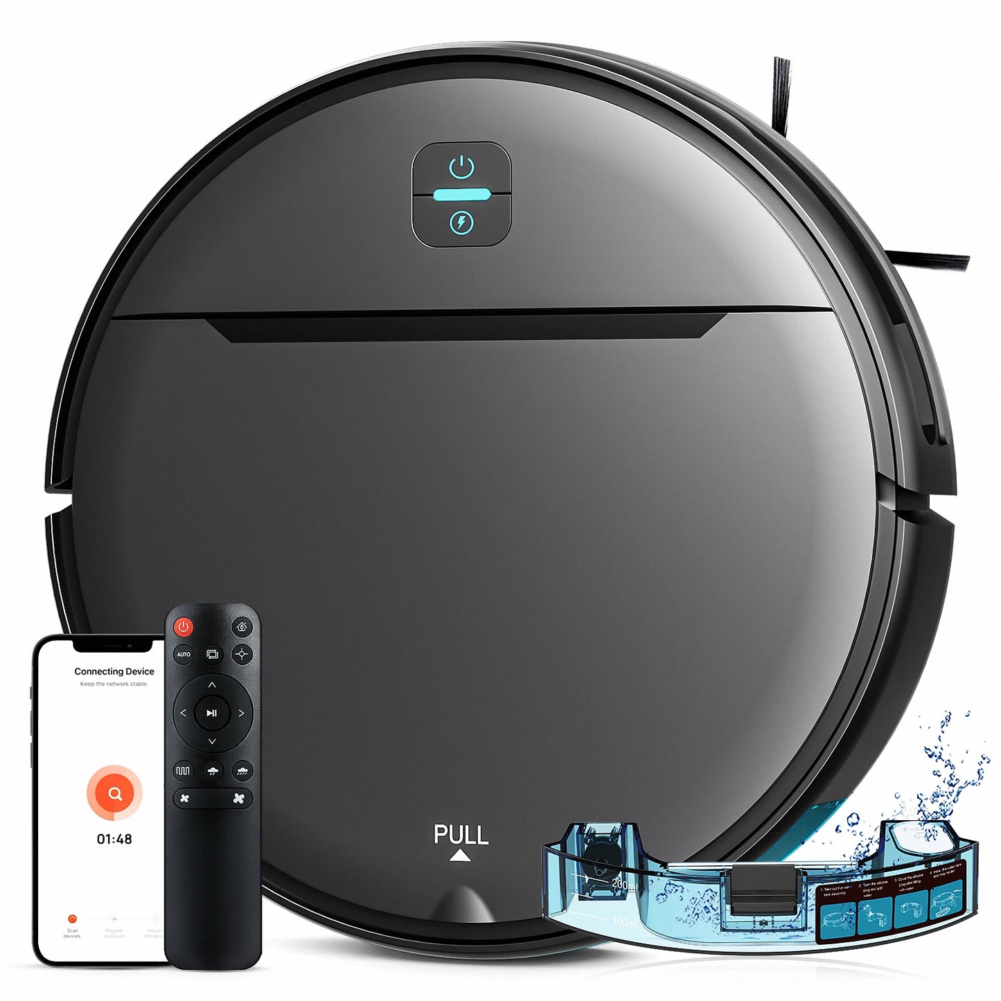 3 in 1 Automatic Robot Vacuum Cleaner 3000pa Powerful Suction Rechargeable House Use Sweeping Aspiradora Robotic Vacuum Cleaner