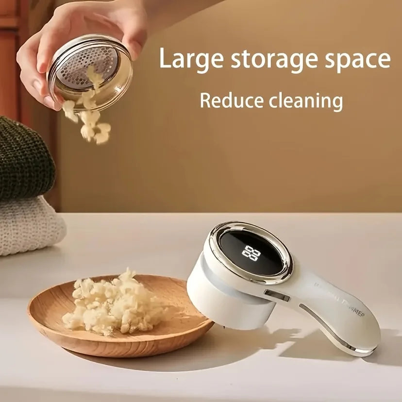Electric Lint Remover LCD Display USB Rechargeable Fabric Shaver Portable Clothes Fuzz Remover Household Hair Balls Tool