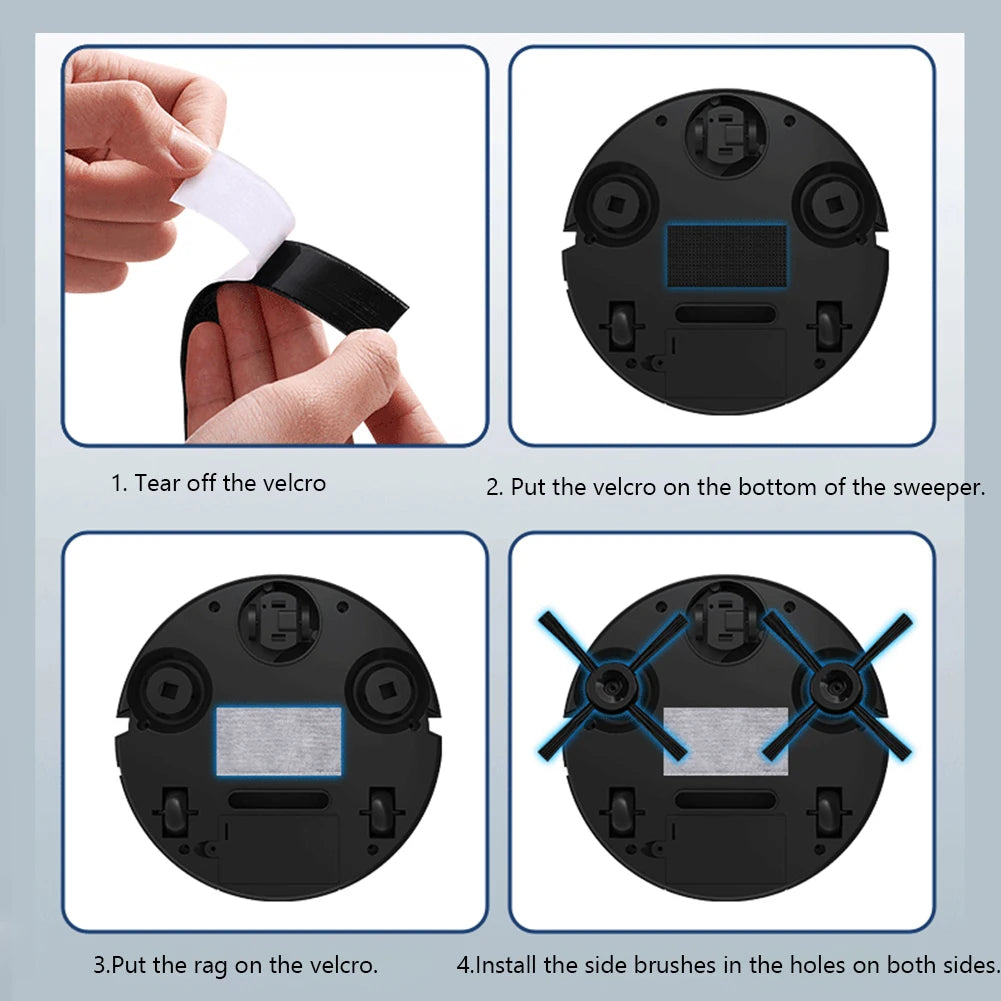 3 In 1 Smart Sweeping Robot Vacuum Cleaner Mopping Wireless Dragging Cleaning Sweep Floor for Home Office Hair Stubborn Dirt