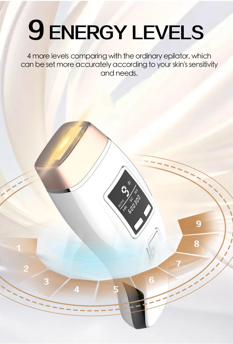 Vancostar 4in1 Laser Hair Removal IPL Epilator 999000 Flash Cooling Acne Treatment Rejuvenation Device for Home Bikini Trimmer
