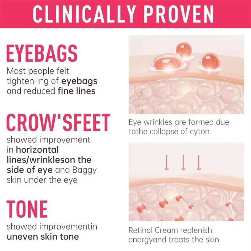 Instant Eye Bag Removal Cream Collagen Anti-Wrinkle Firming Skin Fade Fine Lines Anti Dark Circle Puffiness Brighten Eye Care