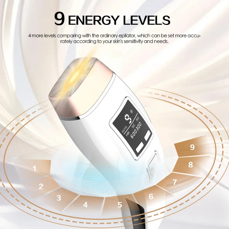Vancostar 4in1 Laser Hair Removal IPL Epilator 999000 Flash Cooling Acne Treatment Rejuvenation Device for Home Bikini Trimmer