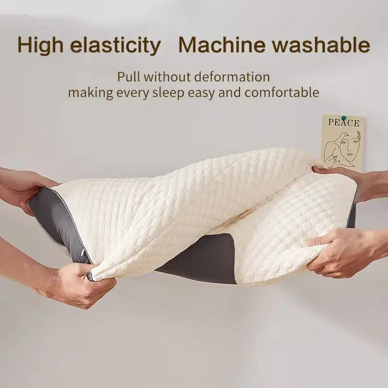 1PC NEW Neck Pillow Help Sleep Protect The Neck Cervical Orthopedic Soybean Fiber Massage Household SPA Pillow For Sleeping