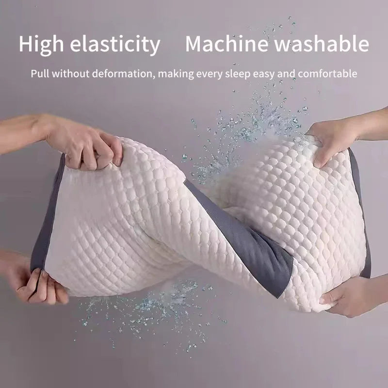 1PC NEW Neck Pillow Help Sleep Protect The Neck Cervical Orthopedic Soybean Fiber Massage Household SPA Pillow For Sleeping