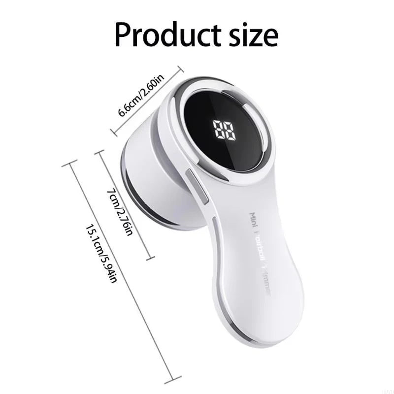 Electric Lint Remover LCD Display USB Rechargeable Fabric Shaver Portable Clothes Fuzz Remover Household Hair Balls Tool