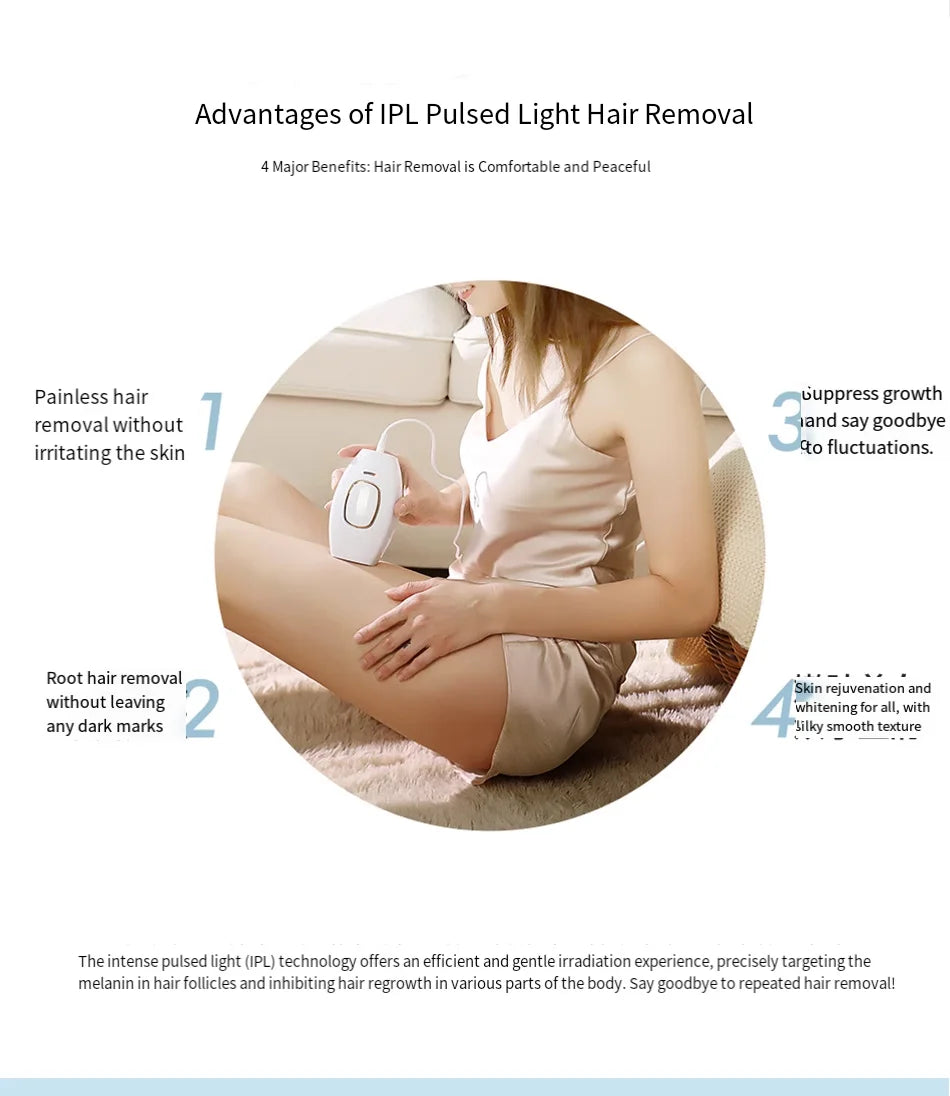 Ipl hair removal laser epilator fast flash epilator painless permanent epilator body treatment for women