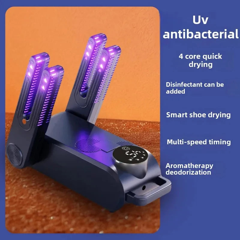 4-core Quick Shoe Dryer 150w UV Deodorizing Antibacterial Multi-speed Timing Control Home Dryer Disinfectant Canbe Added 2026