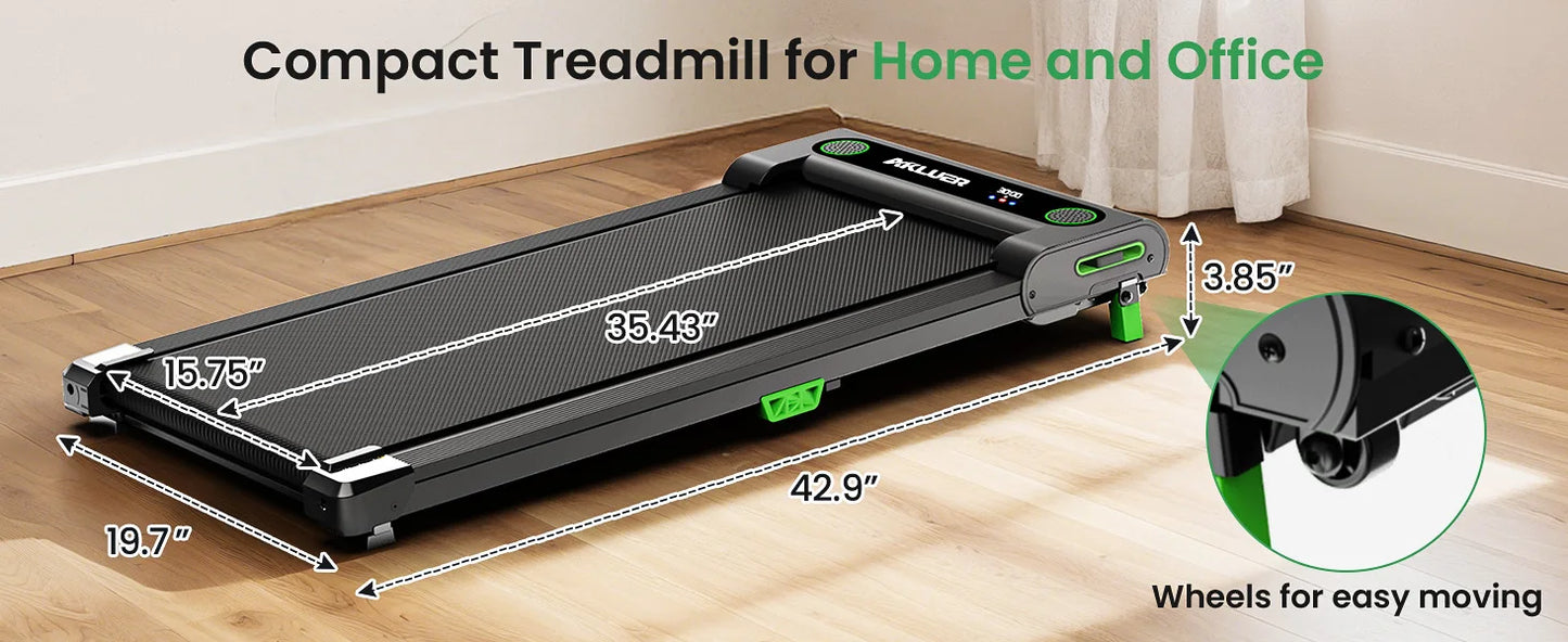 AKELU 4-in-1 Home/Office 2.5 HP Walking Treadmill,Walking Pad with Incline Under Desk Treadmill,with Remote Control  LED Display