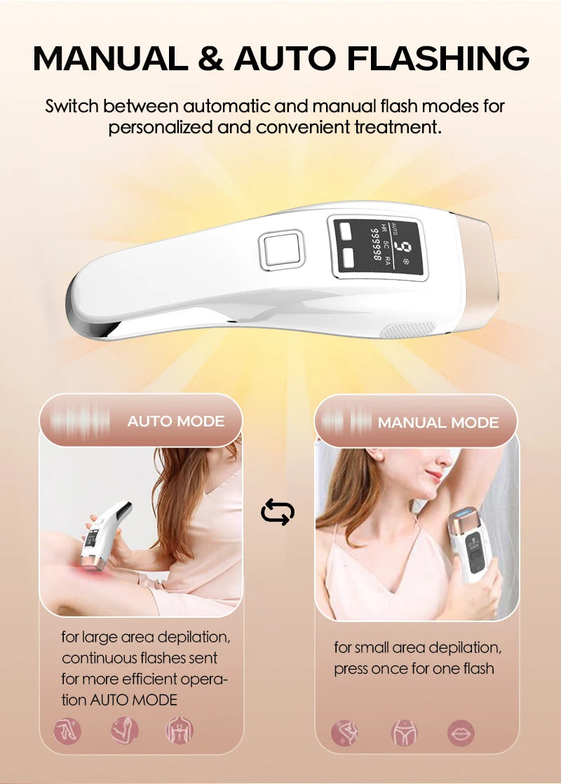 Vancostar 4in1 Laser Hair Removal IPL Epilator 999000 Flash Cooling Acne Treatment Rejuvenation Device for Home Bikini Trimmer