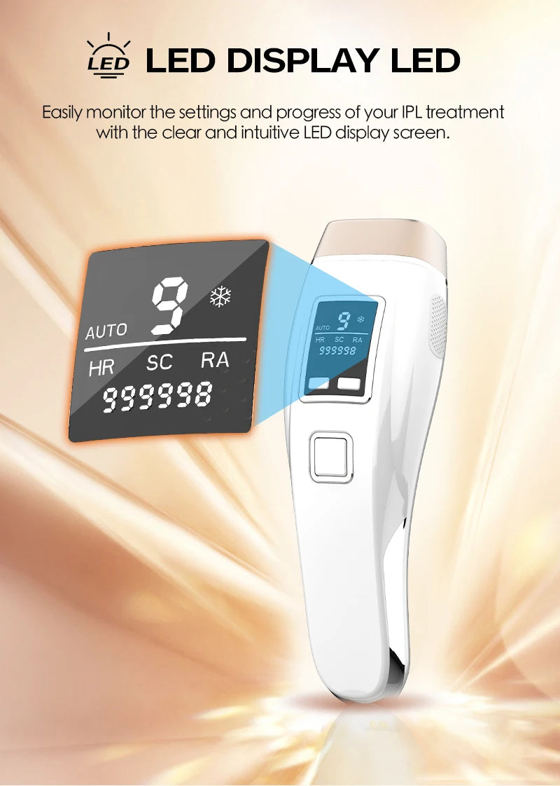 Vancostar 4in1 Laser Hair Removal IPL Epilator 999000 Flash Cooling Acne Treatment Rejuvenation Device for Home Bikini Trimmer