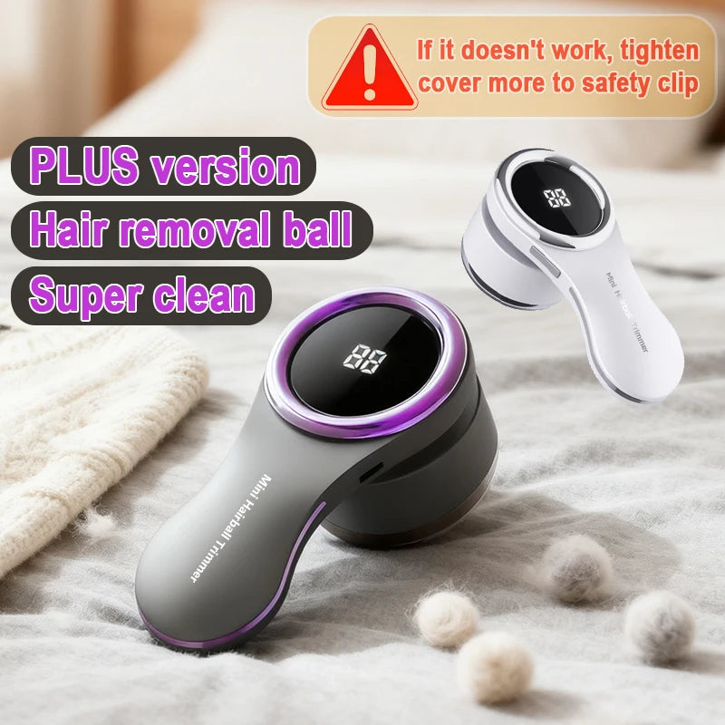 Electric Lint Remover LCD Display USB Rechargeable Fabric Shaver Portable Clothes Fuzz Remover Household Hair Balls Tool