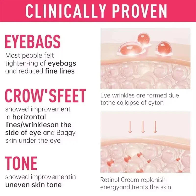 Instant Eye Bag Removal Cream Collagen Anti-Wrinkle Firming Skin Fade Fine Lines Anti Dark Circle Puffiness Brighten Eye Care