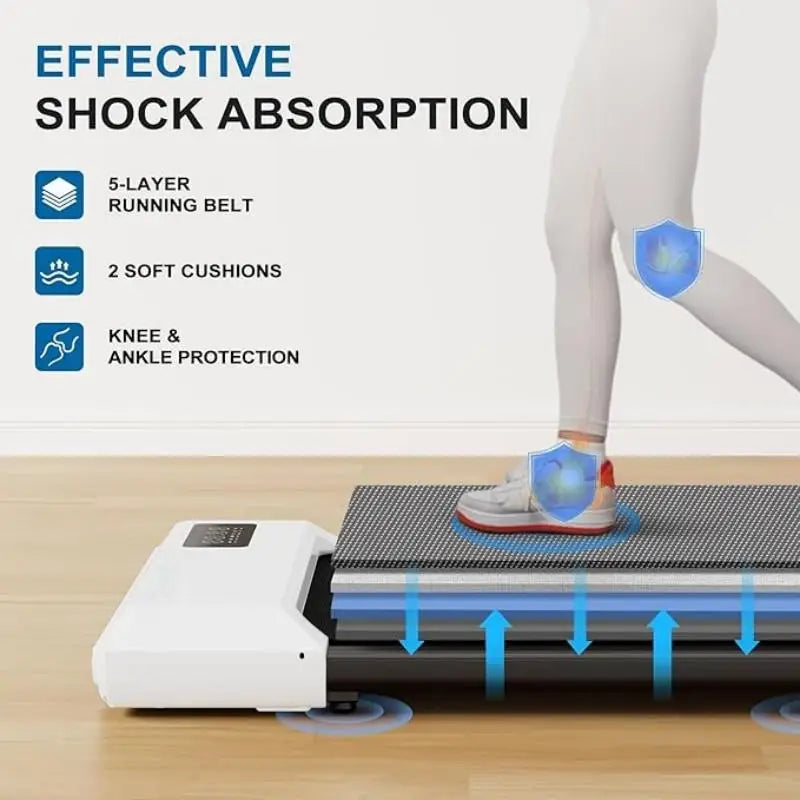 Under Desk Treadmill 39.3inch Walking Pad Treadmill 350lbs Capacity 2.4HP Portable Treadmills for Home Compact Treadmill Mini